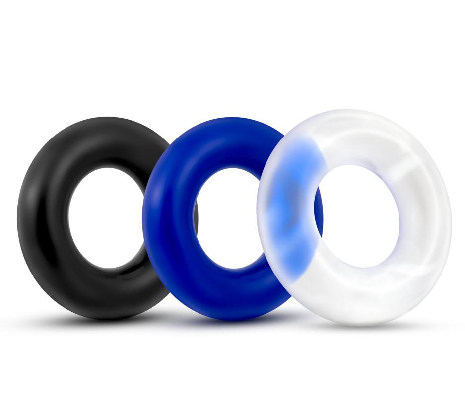 Набор эрекционных колец Power Plus Cock Ring Series Triple Donut, 3 шт (мульти)