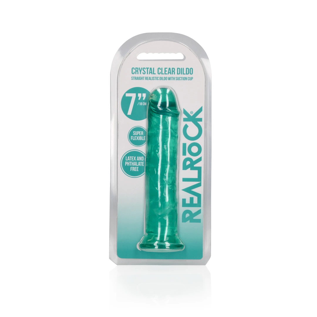 Dildo RealRock Realistic with Suction 7'', 20 cm (zielony)