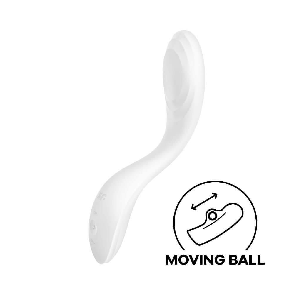 Вібратор Satisfyer Rrrolling Pleasure, 22 см (білий)