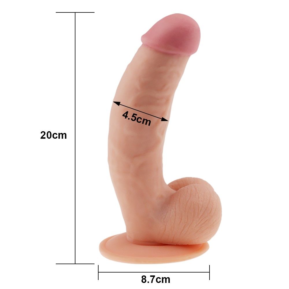 Фаллоимитатор Lovetoy The Ultra Soft Dude, 21 см (телесный)