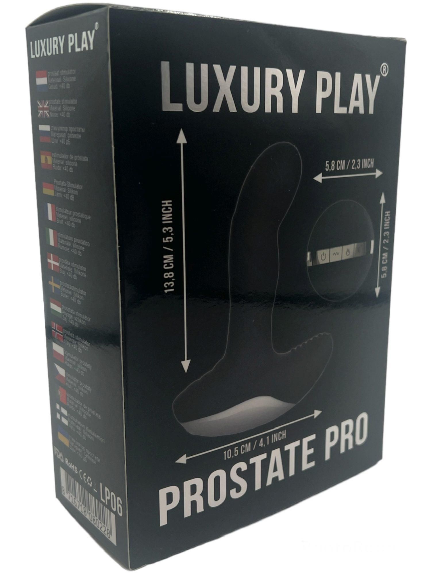 Stymulator prostaty Luxury Play, 13.8 cm (czarny)