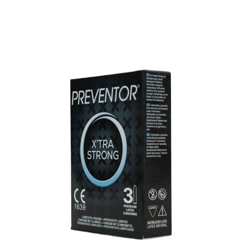 Презервативы Preventor® X'tra Strong, 3 шт (ваниль)