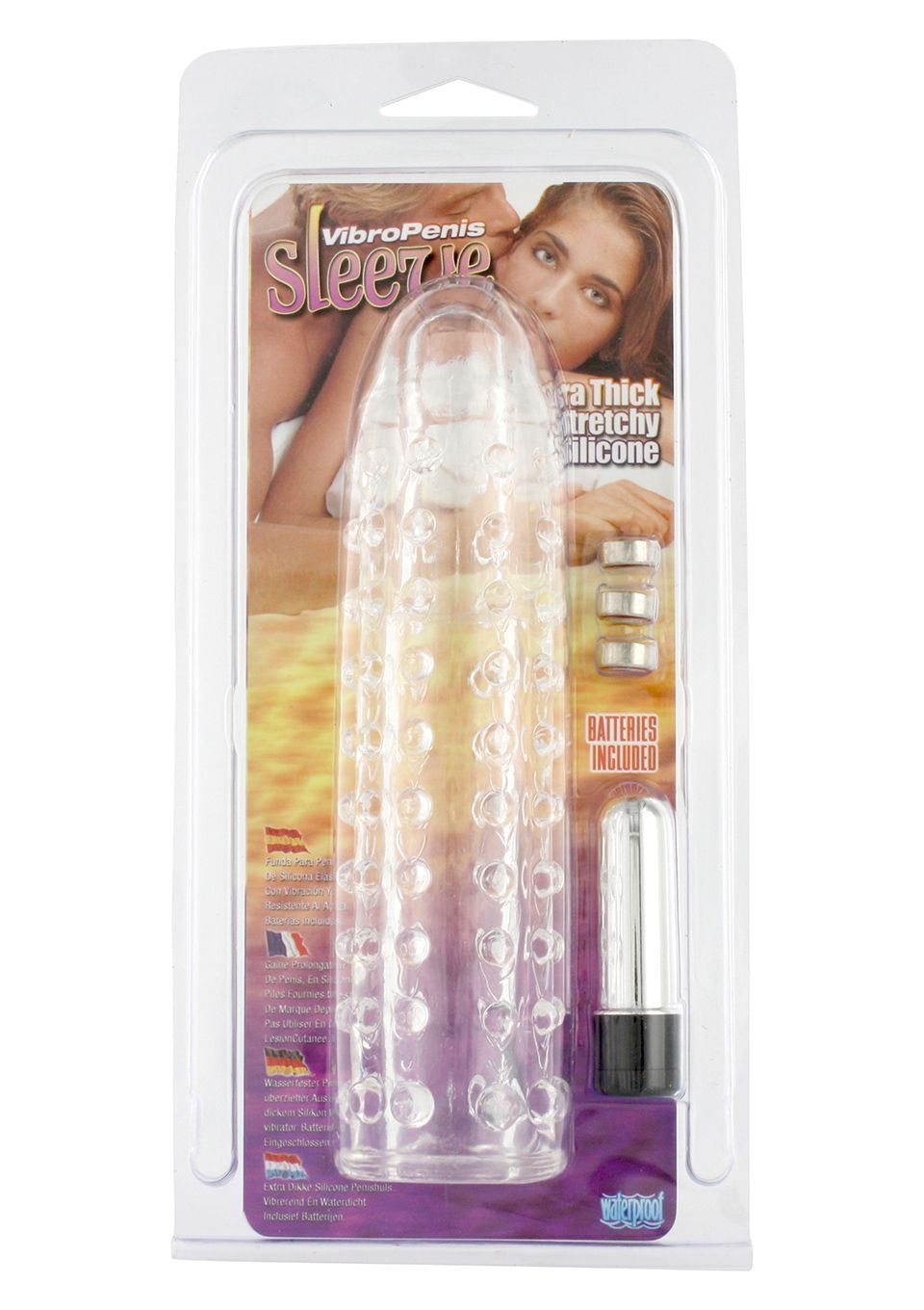 Nakładka na penisa Vibro Penis Sleeve, 16 cm (przezroczysty)