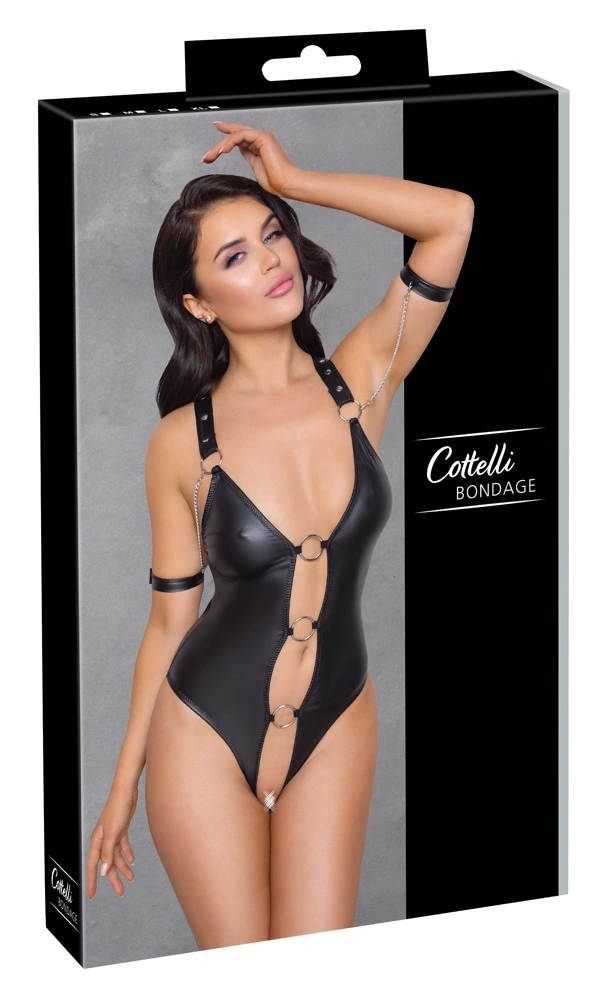 Боди Cottelli Bondage Ouvert, L (черный)