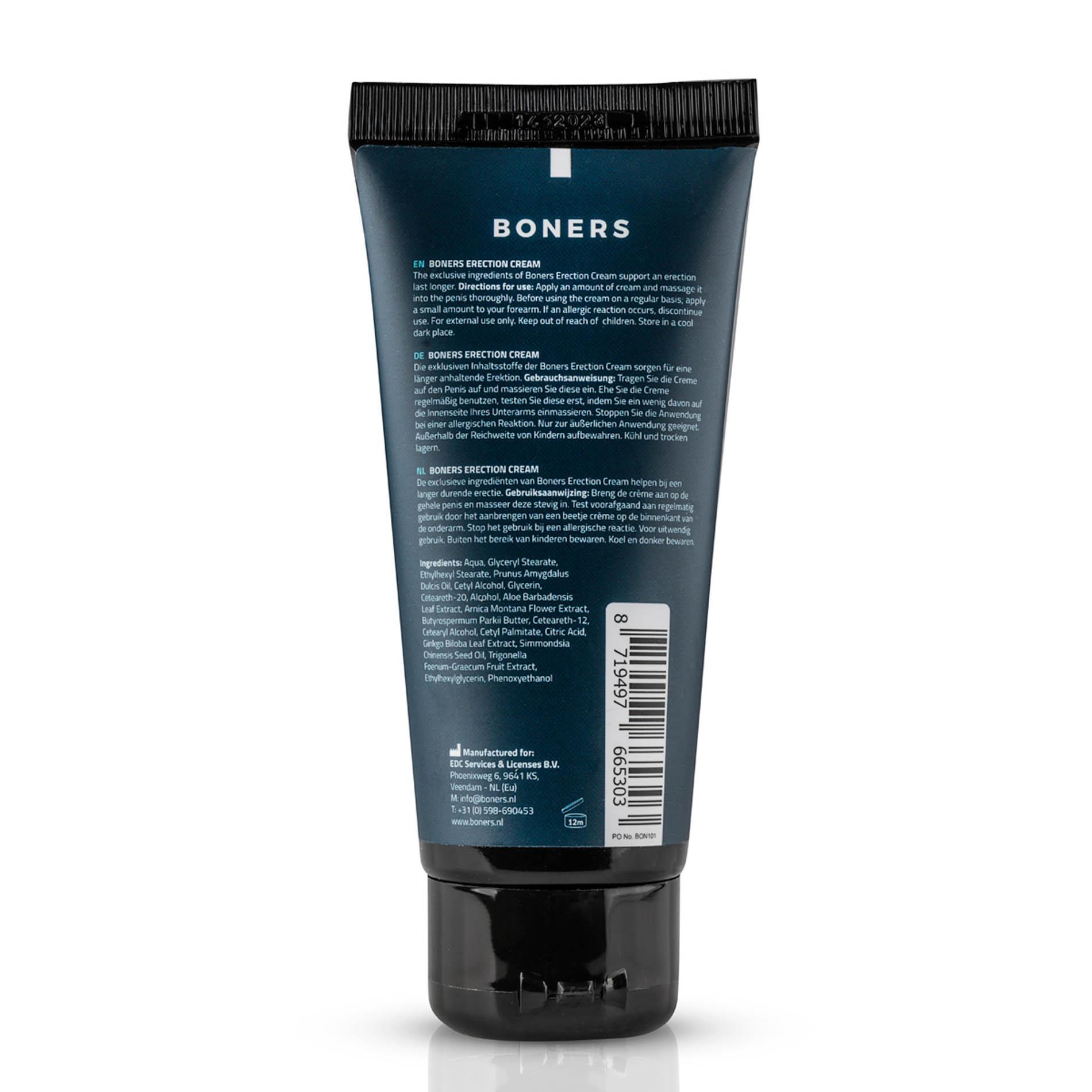 Крем для усиления эрекции Boners Erection Cream, 100 мл