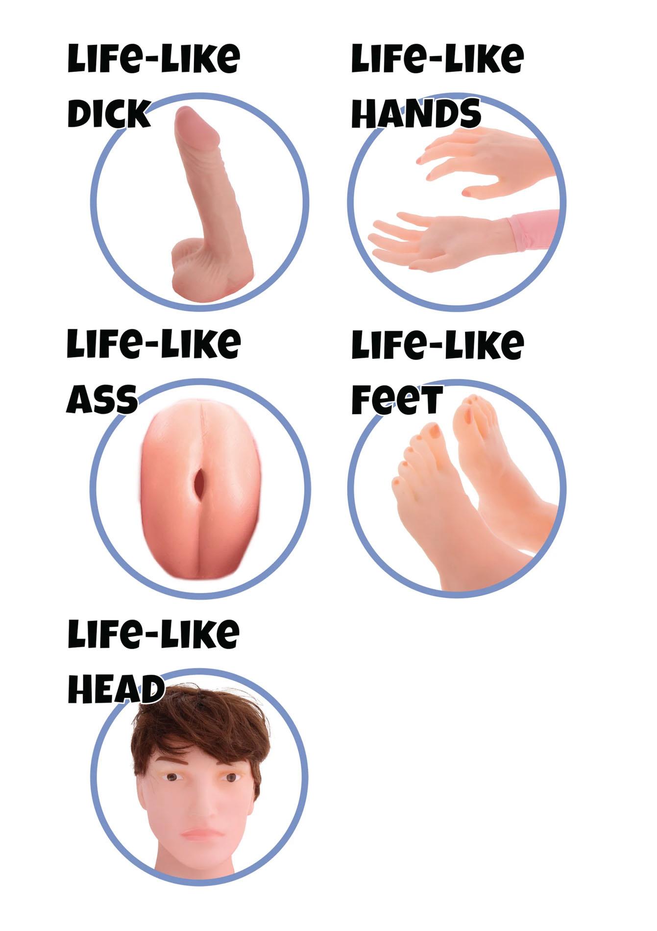 Scala Big Boner Billie Inflatable Doll - Lalka erotyczna, W kolorze cielistym, 180 cm