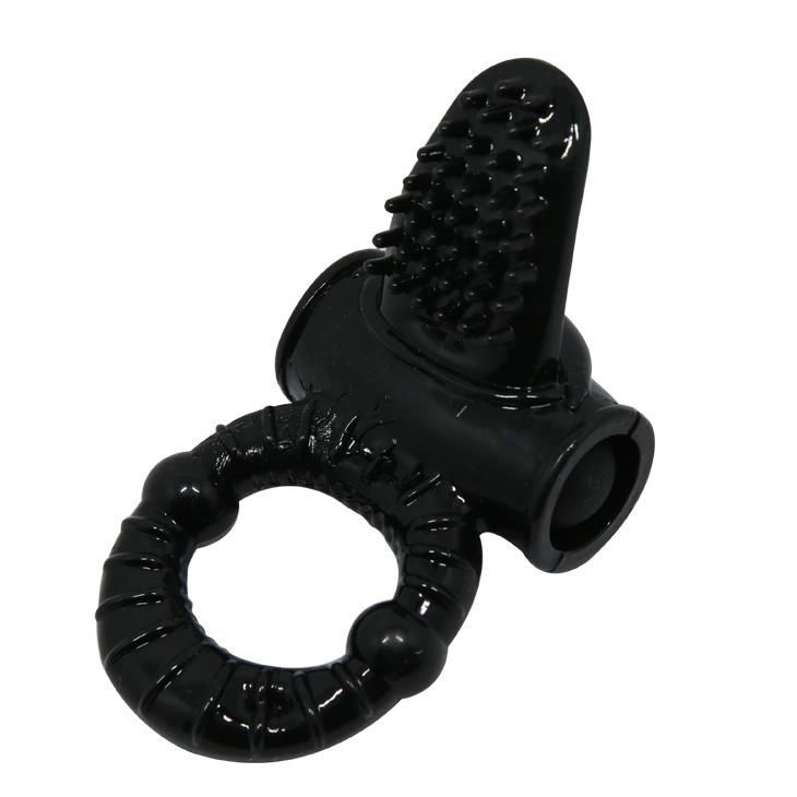 Pierścień erekcyjny Baile Sweet Vibration Ring, 10 cm (czarny)
