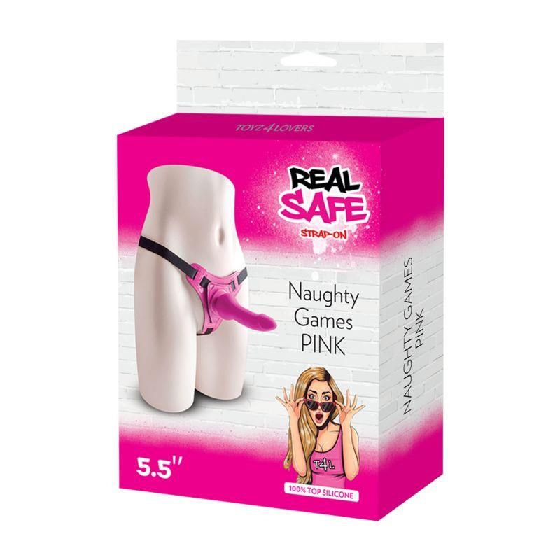 Страпон Toyz4lovers Cintura, 14 см (розовый)