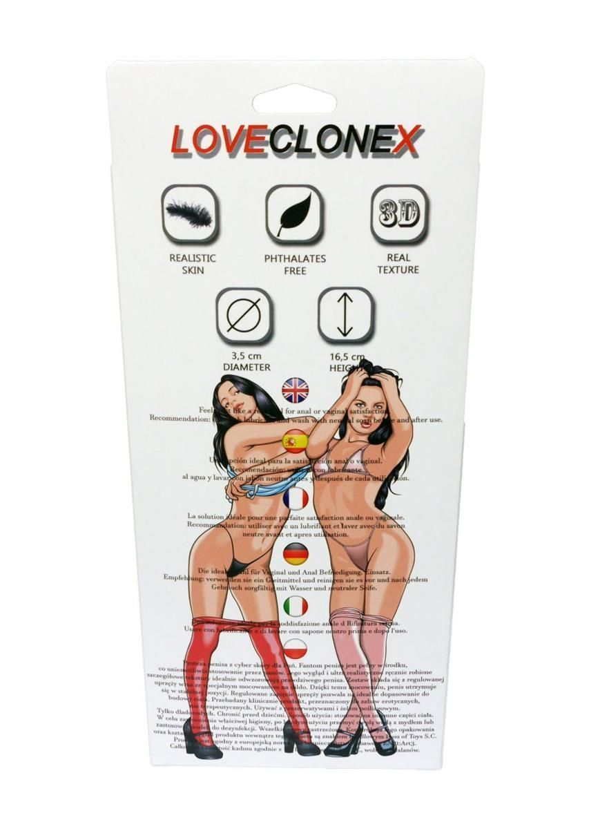 Страпон B - Series Real Proteza-Afrodyta Strap On-Loveclonex 6,5", 16 см (тілесний)