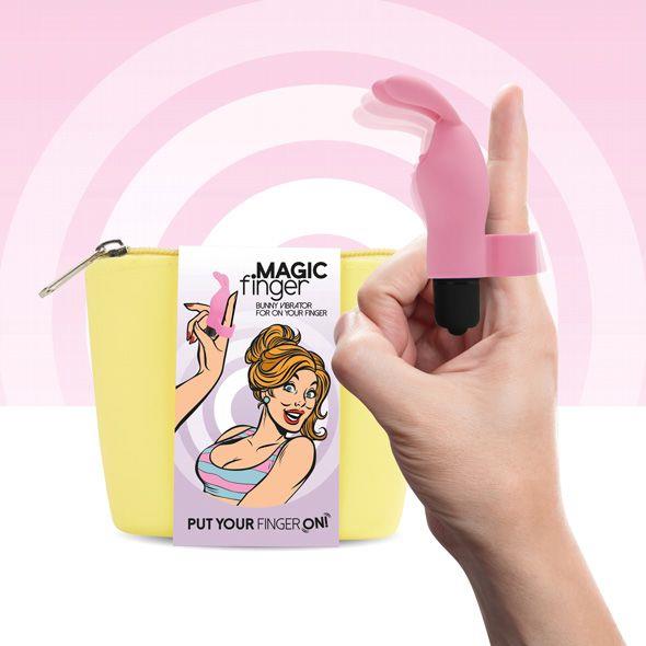 Вибратор на палец FeelzToys Magic Finger, 10 см (розовый)