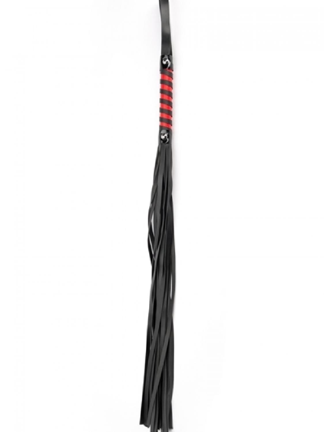 Флоггер Argus Fetish Black Red Long (черный-красный)