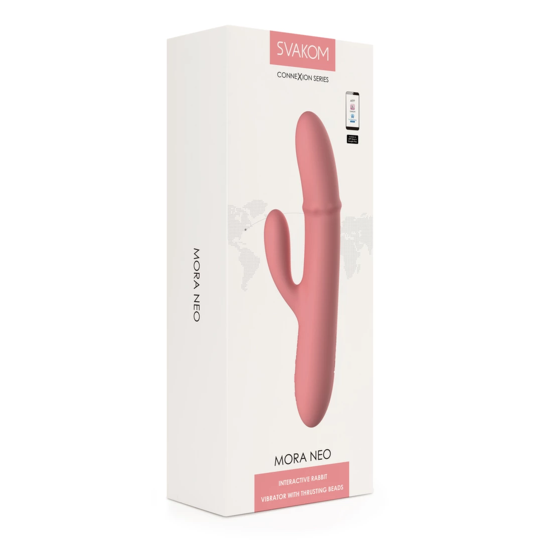 Wibrator królik Svakom Mora Neo Thrusting, 19,5 cm (jasnoróżowy)