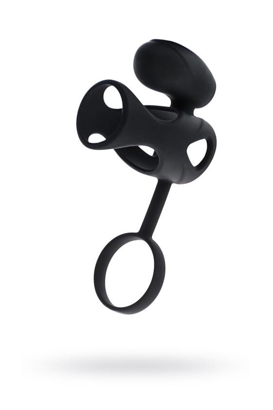 Віброкільце Toyfa Black & Red, 9 см (чорний)