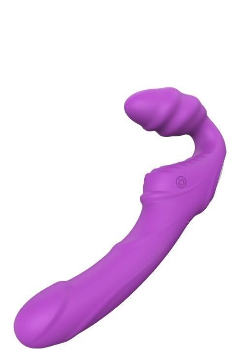 Женский страпон Dream toys Vibes Of Love Double Dipper, 17 см (фиолетовый)