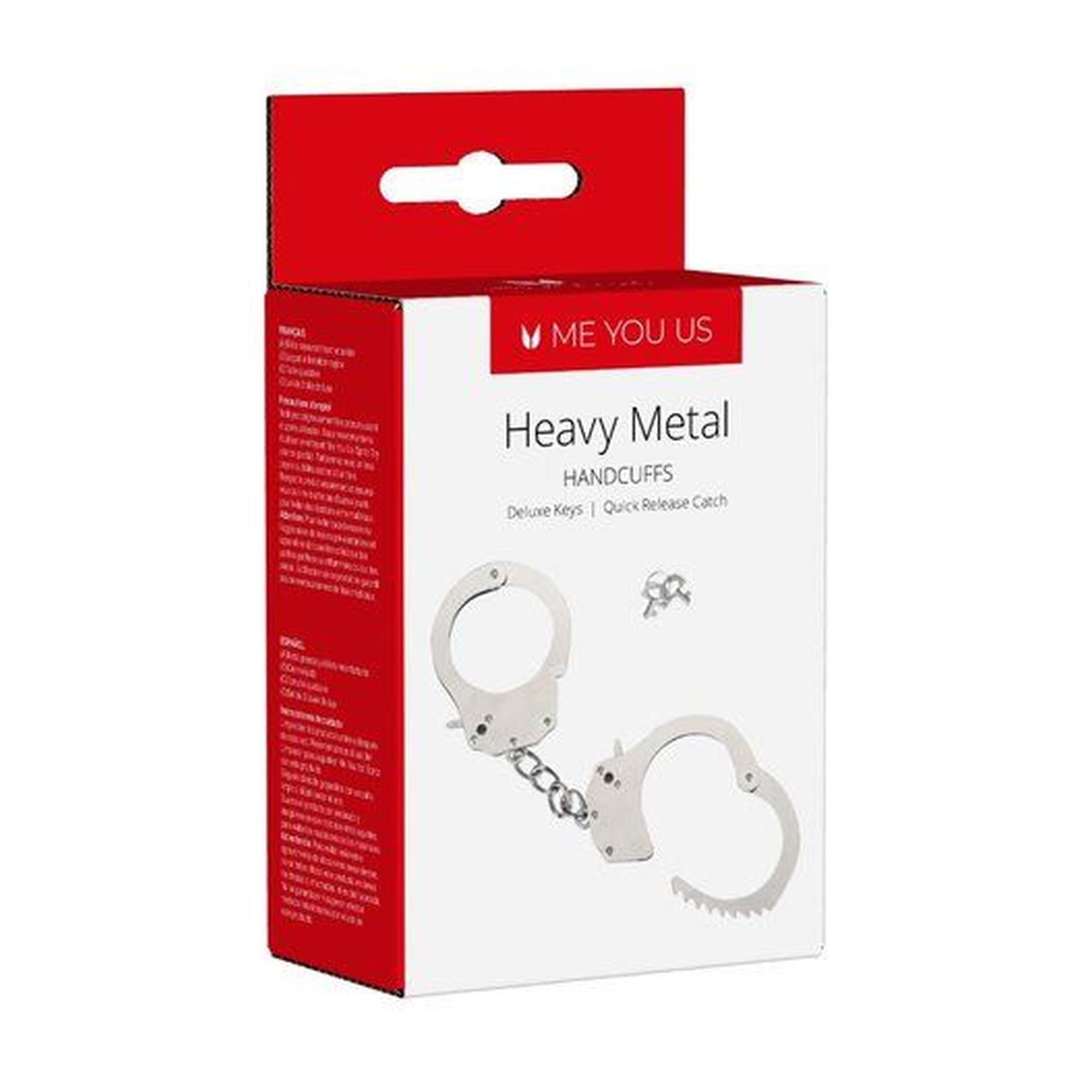 Наручники металеві Heavy Metal Handcuffs Kinx, 26 см (сріблястий)