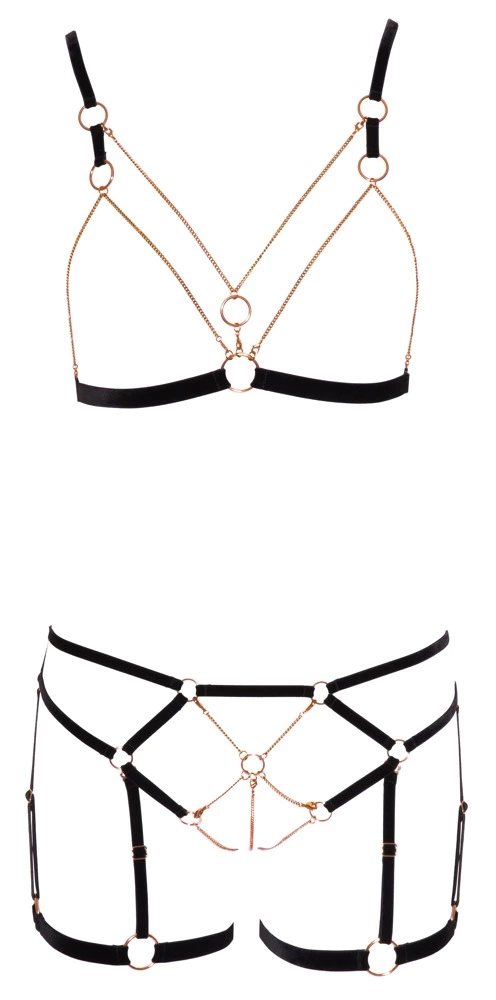 Комплект Cottelli Lingerie Bra Set Glamour, L (черный)