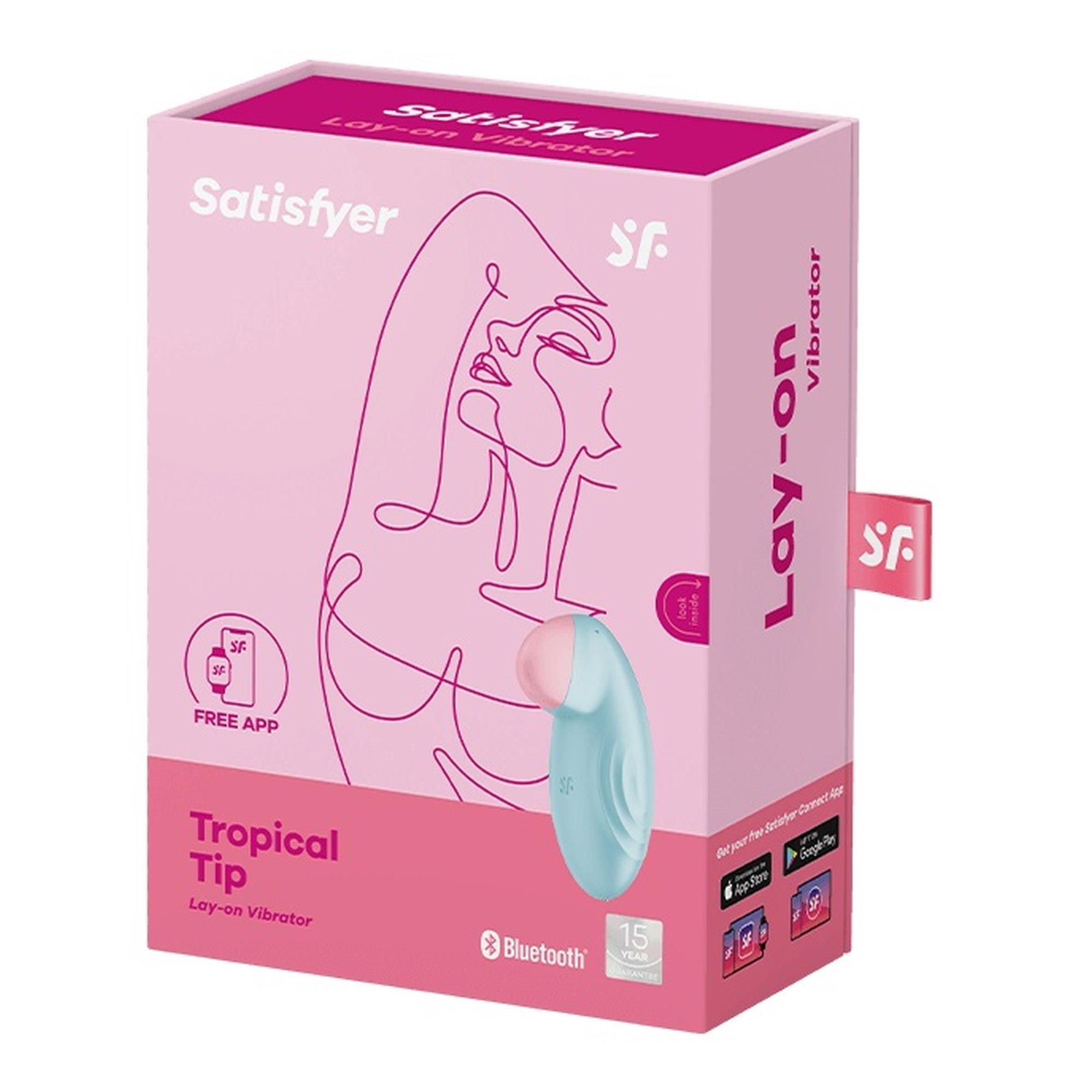Вибратор для клитора Satisfyer Tropical Tip, 8,5 см (голубой)