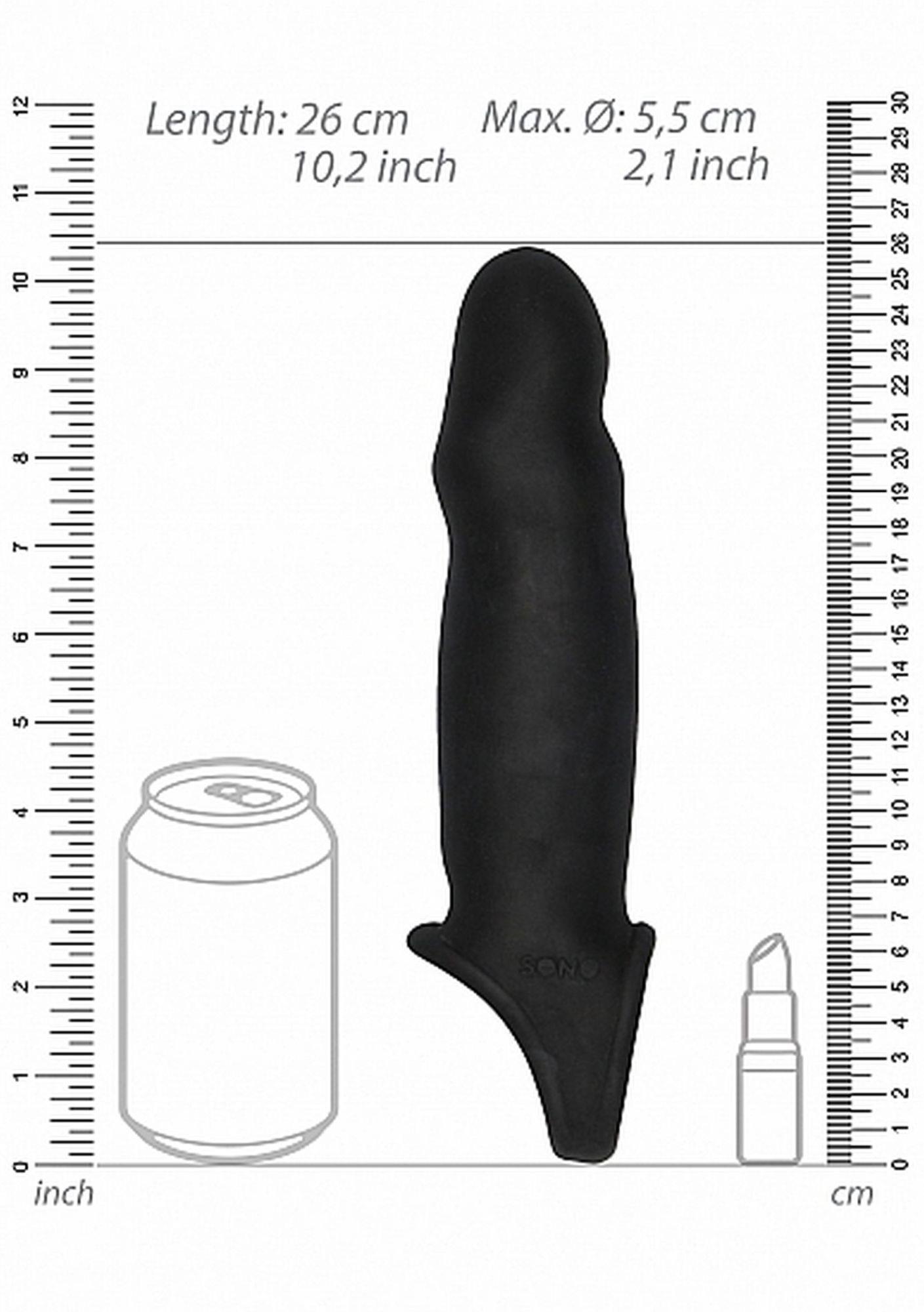 Насадка на пенис Sono Dong Extension No.17, 26 см (черный)