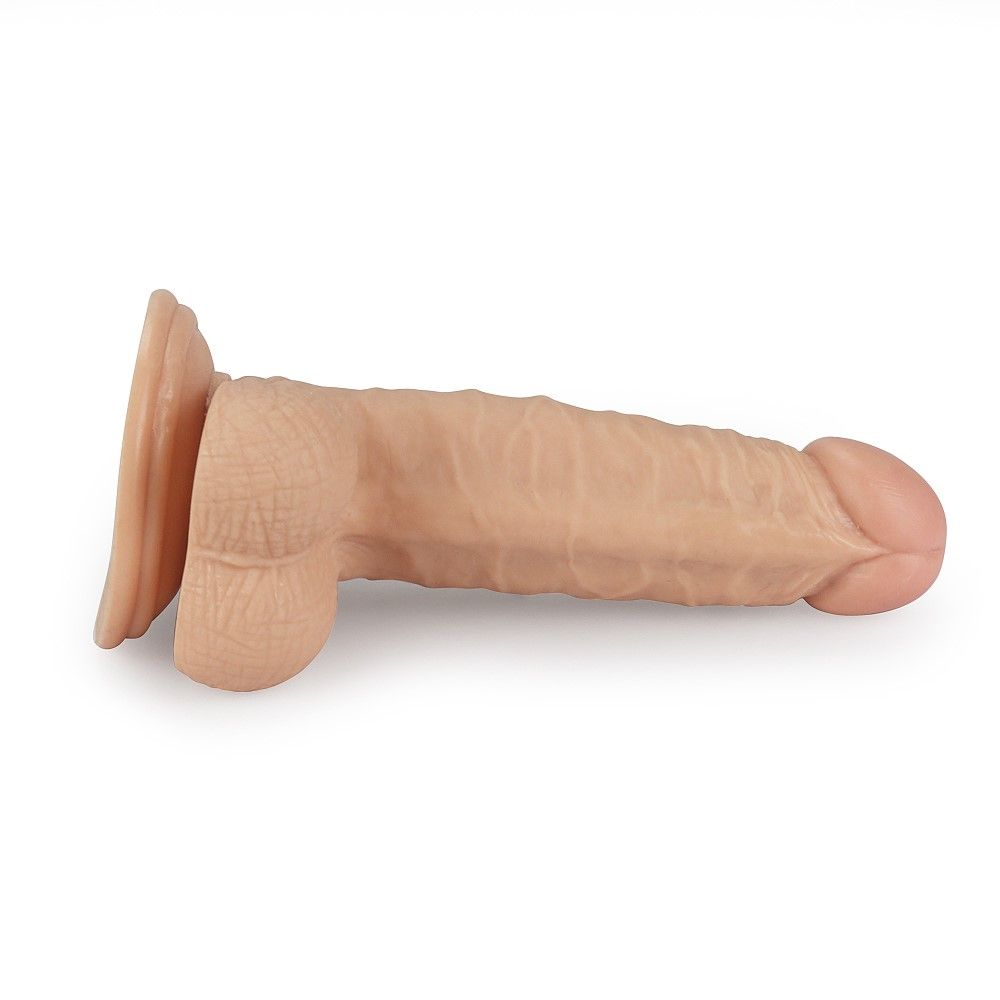 Dildo LoveToy Real Extreme, 17,5 cm (w kolorze cielistym)