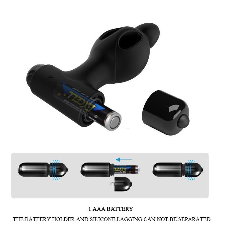 Korek analny Baile Mr.Play Powerful, 11,8 cm (czarny)