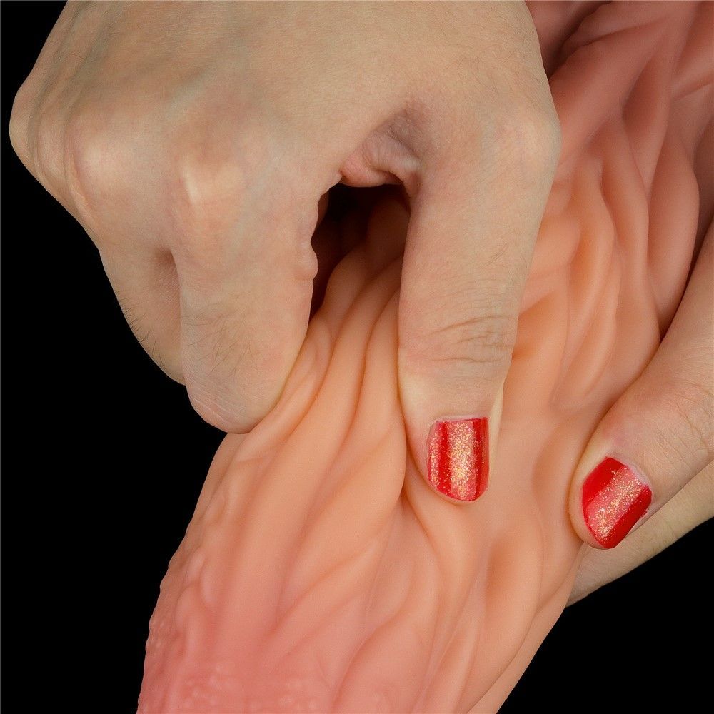 Фаллоимитатор Dual-Layered Silicone 10'' Nature Cock, 25 см (коричневый)