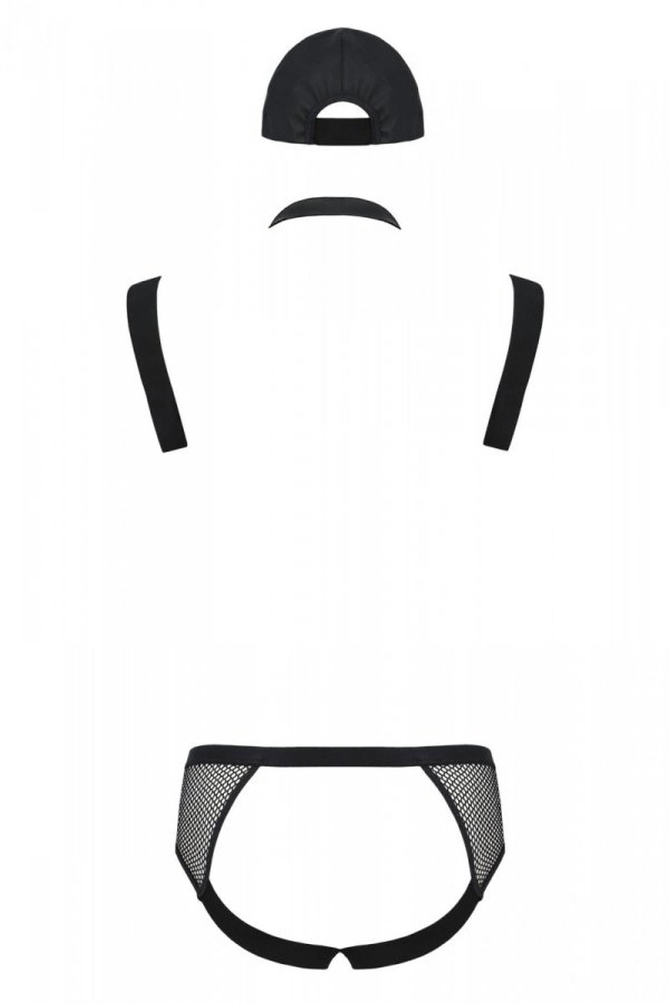 Костюм полицейского Passion 038 John, S/M (черный)