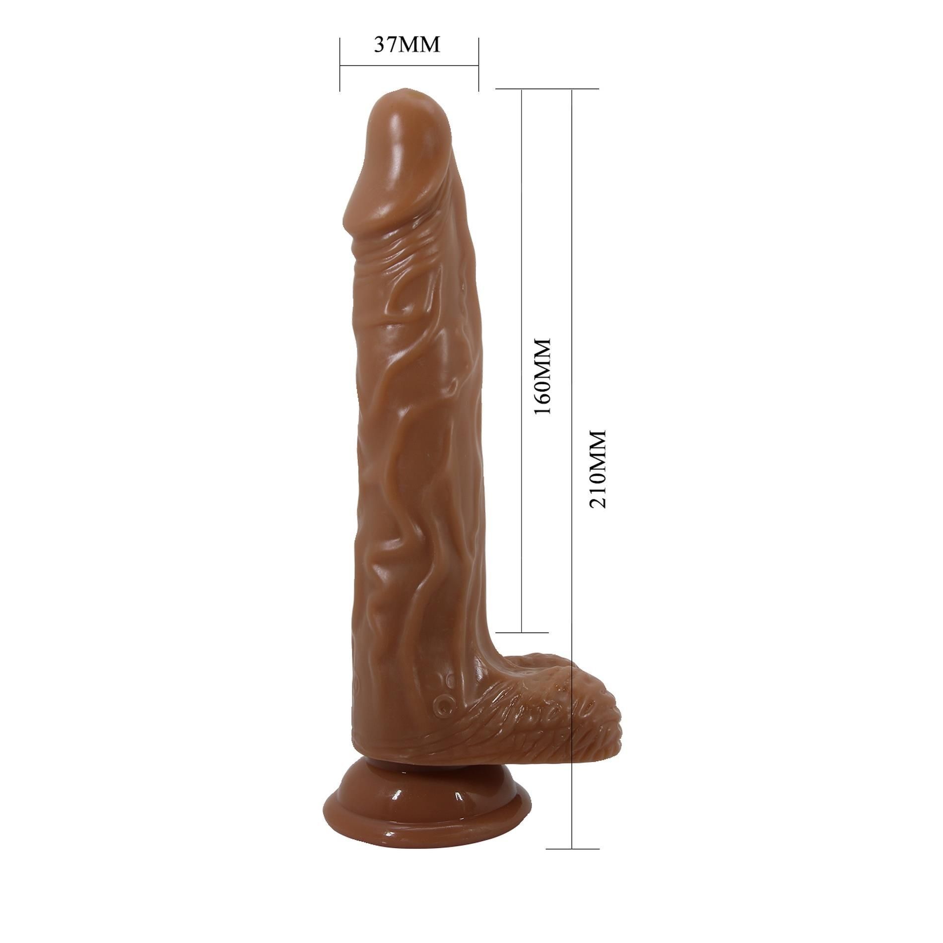 Реалістичний вібратор Baile Beautiful Encounter Bodach Remote Control, 21 см (коричневий)