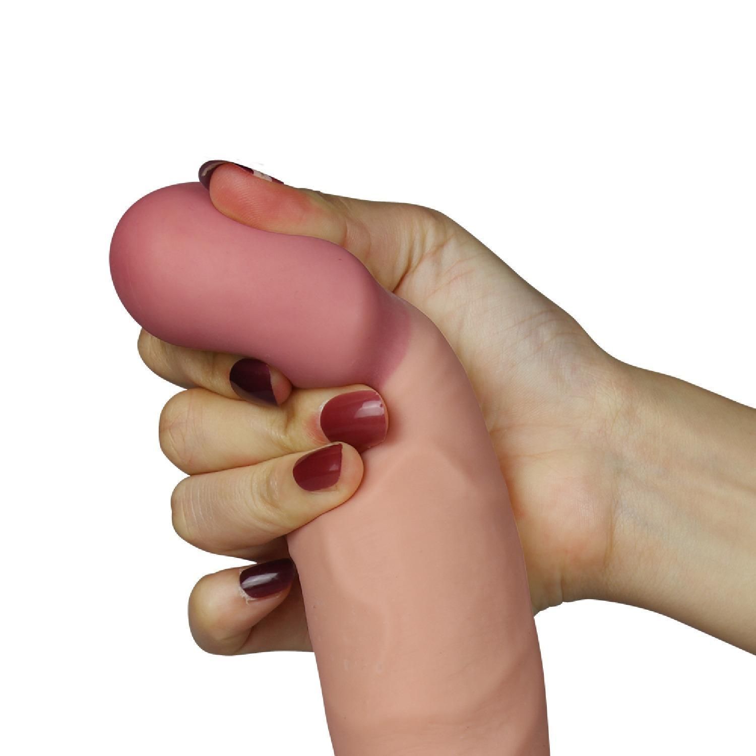 Реалістичний вібратор LoveToy The Ultra Soft Dude, 22 см (тілесний)