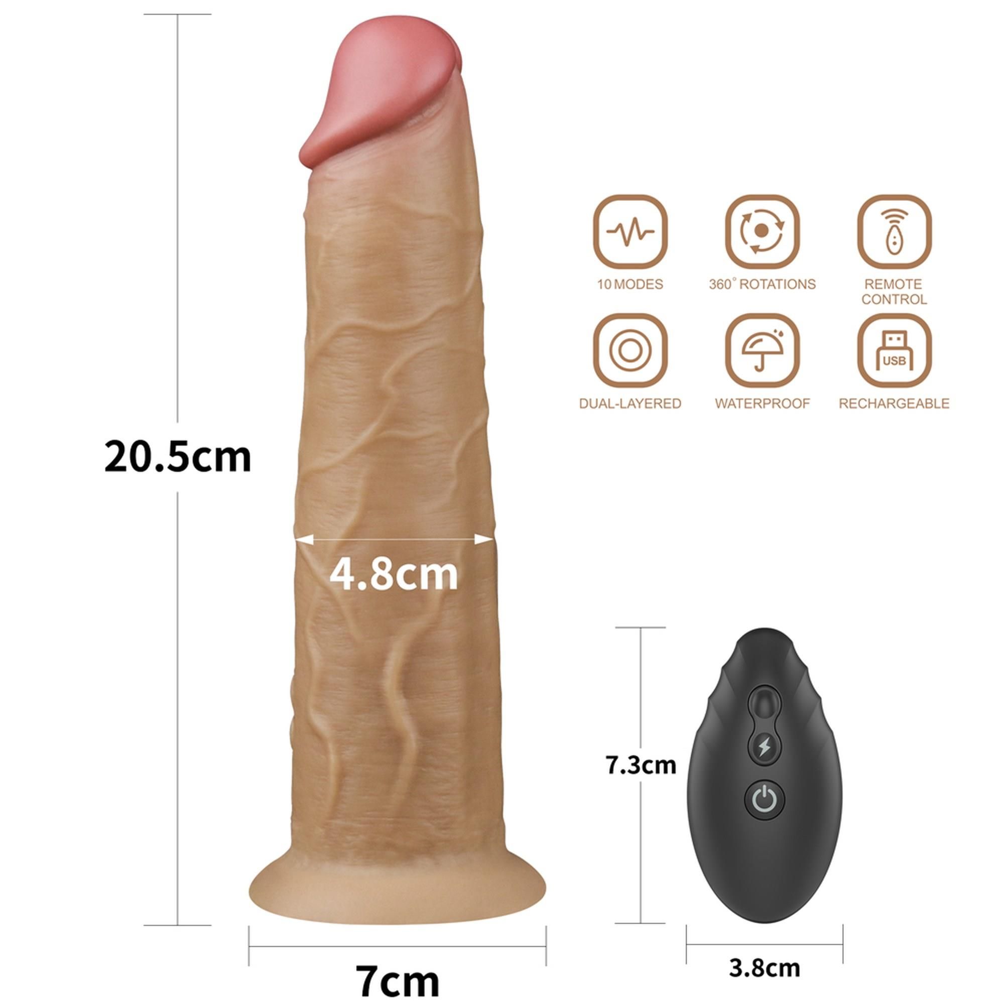 Реалистичный вибратор Lovetoy Nature Cock, 20,5 см (телесный)