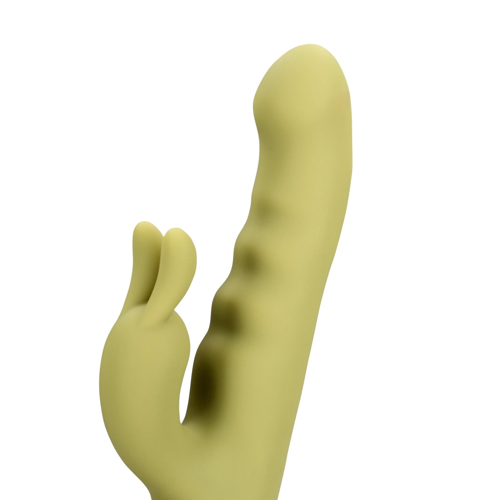 Вибратор-кролик Loveline Ultra Soft Silicone Rotating (зеленый)