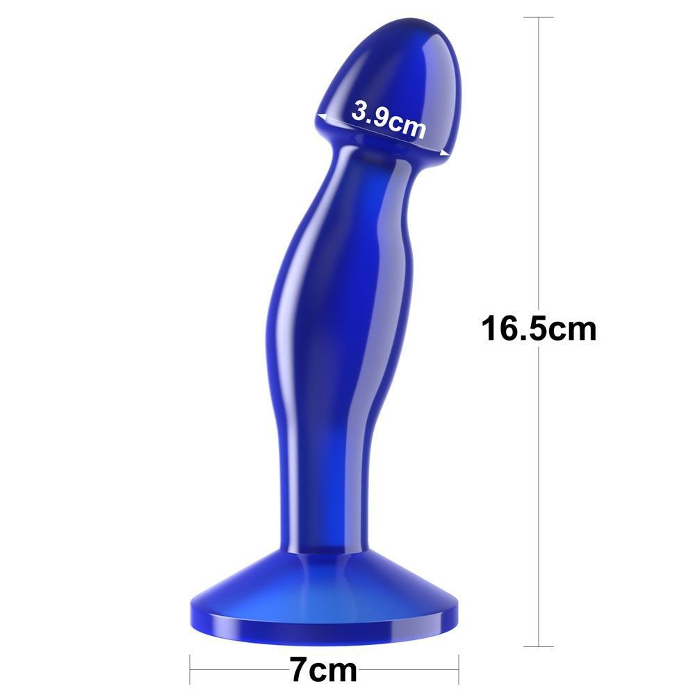 Анальна пробка Flawless Clear Anal Plug 6.5'', 16.5 см (синій)