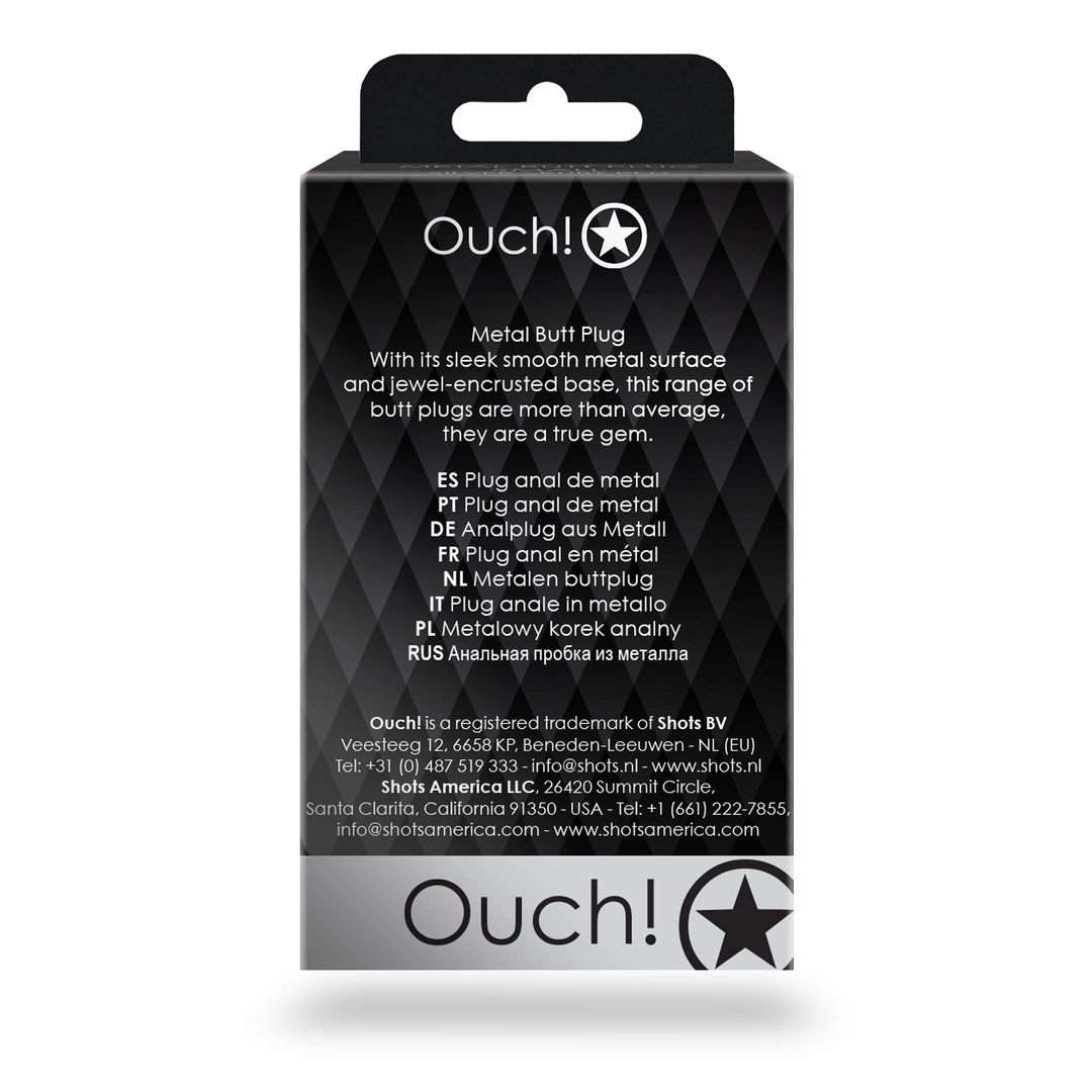 Korek analny Ouch! Round Gem S, 6.2 cm (przezroczysty)