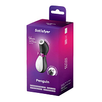 Satisfyer Pro Penguin Next Generation - Bezdotykowy stymulator łechtaczki z wibracjami, Czarny, 12 cm