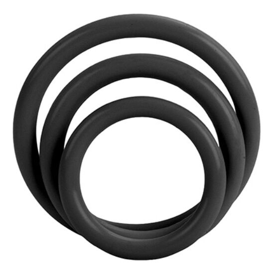 Эрекционное кольцо Calexotics Tri-Rings, 3 шт (черный)