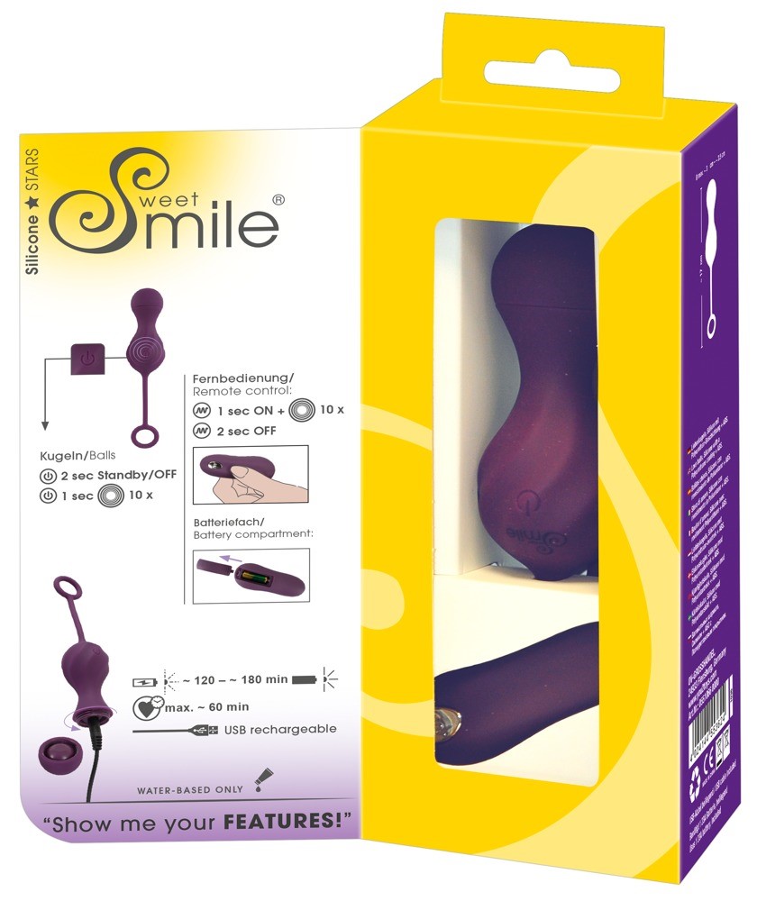 Вагинальные шарики Sweet Smile Remote Controlled, 17 см (фиолетовый)