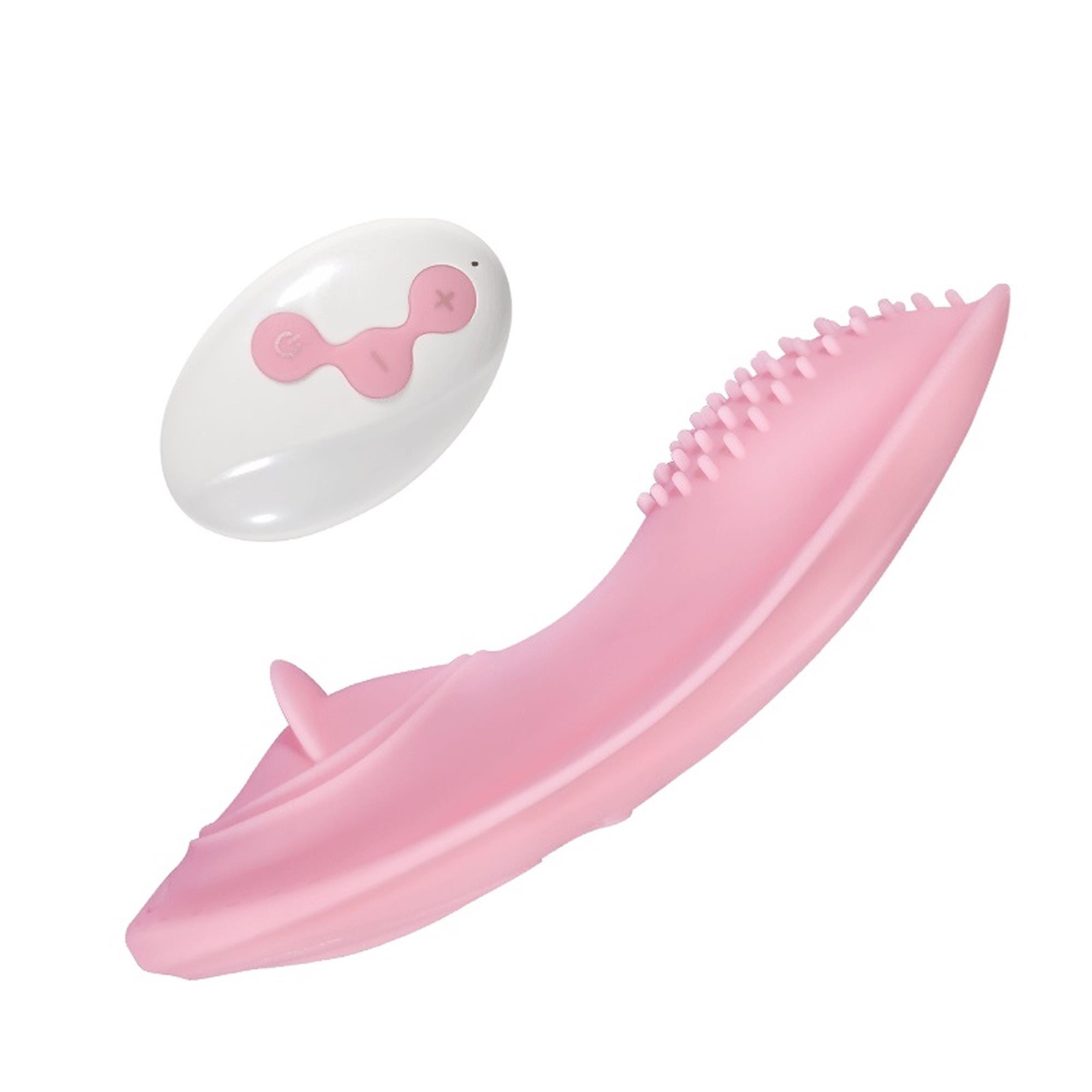 Вибратор для клитора Boss Series Strap On Vibrator 01 (светло-розовый)