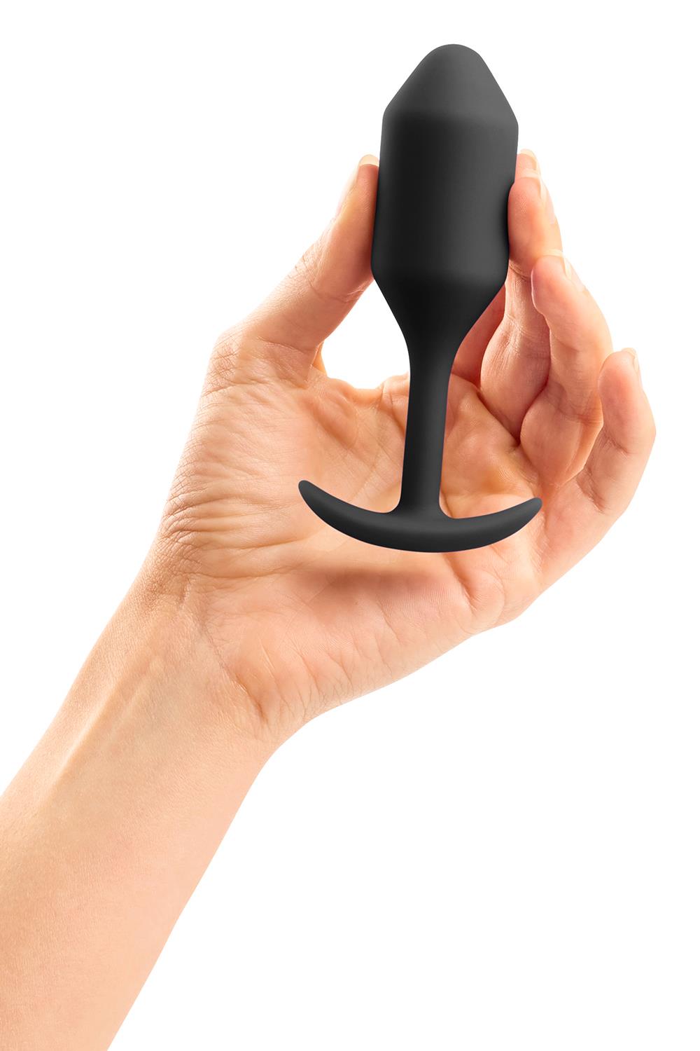 Korek analny B-Vibe Snug Plug 2, 10.5 cm (czarny)