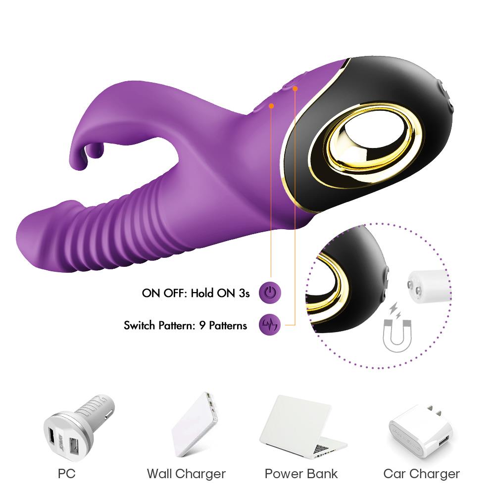 Вибратор-кролик B - Series Joy Zing, 22.7 см (фиолетовый)