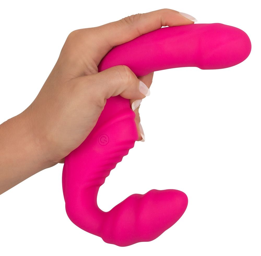 Страпон с вибрацией Vibrating Strapless Strap-On, 21,8 см (розовый)
