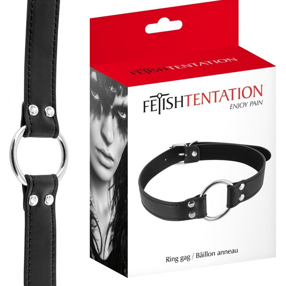 Кляп з кільцем Fetish Tentation Ring Gag (чорний)