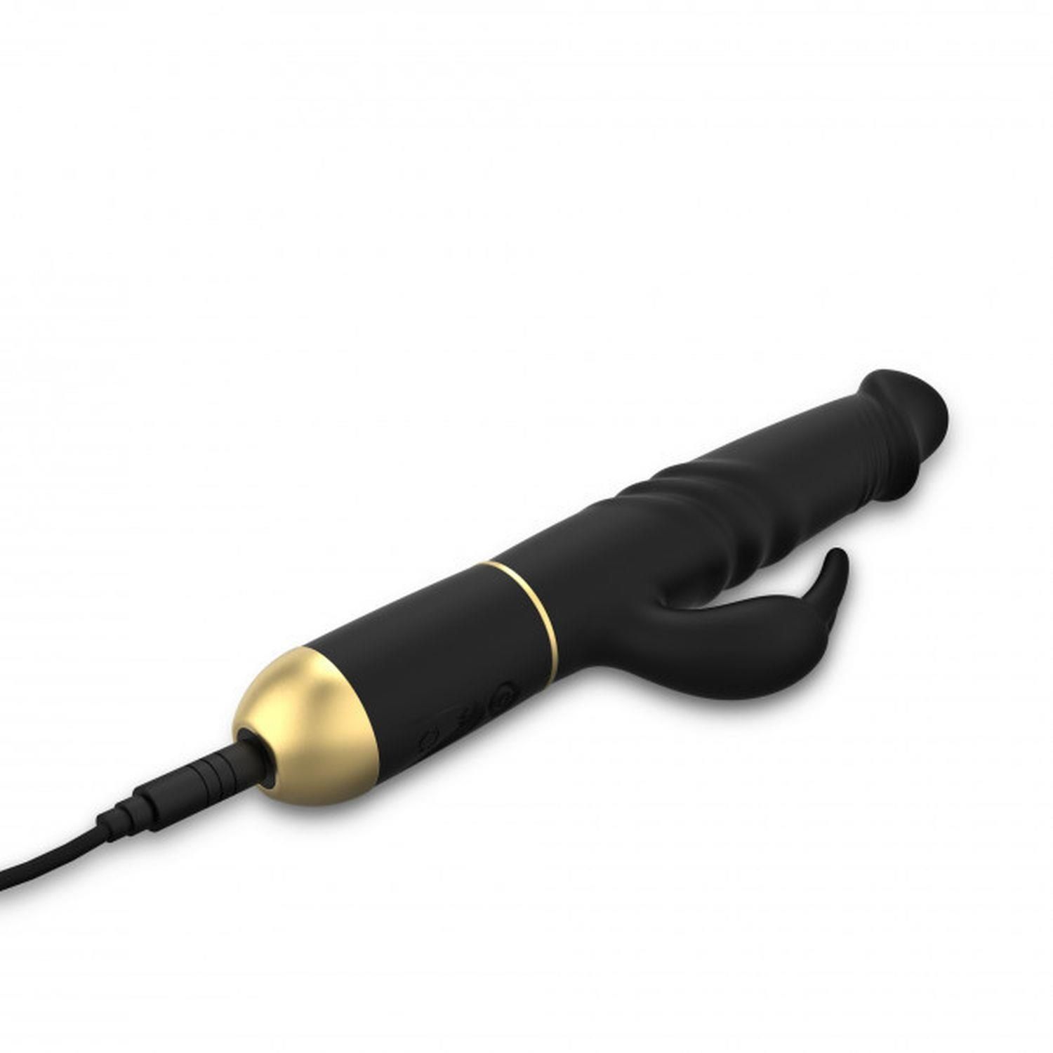 Wibrator króliczek Dorcel Furious 2.0, 27 cm (czarny)