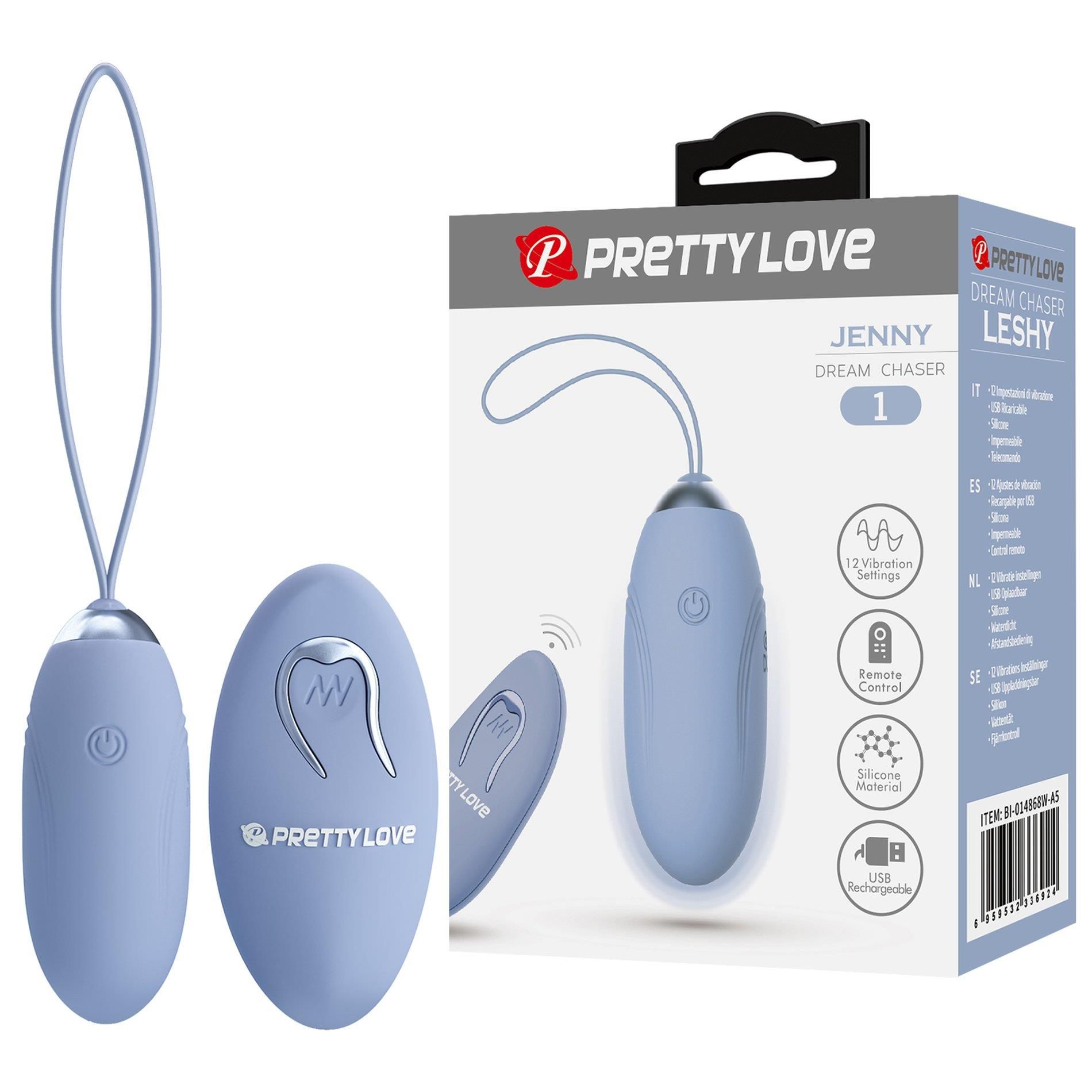 Виброяйцо Pretty Love Jenny, 7 см (голубой)