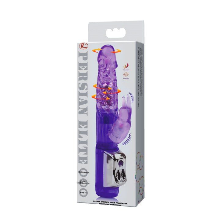 Wibrator królik Pretty Love Persian Elite Rotating, 21.5 cm (fioletowy)