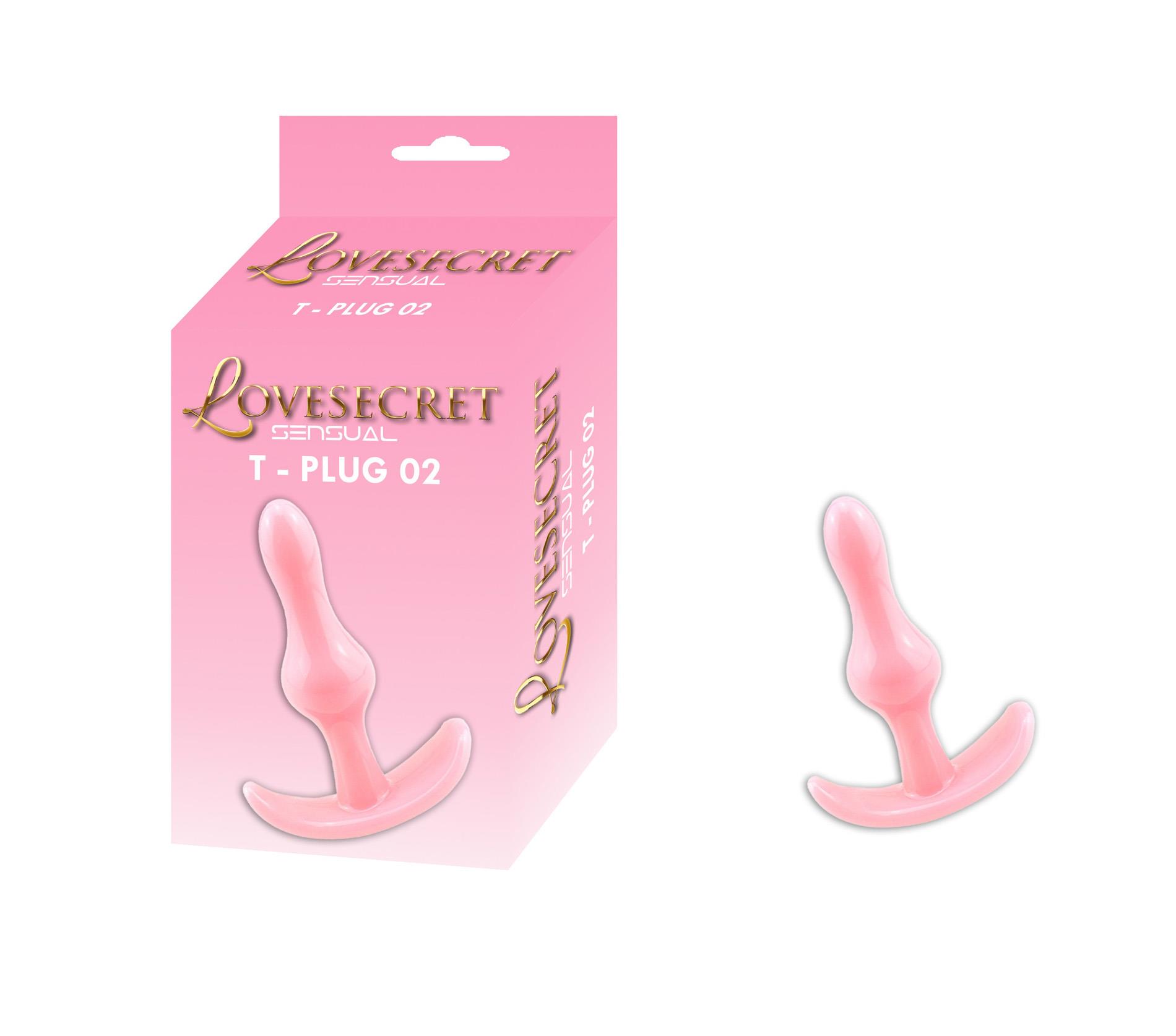 Korek analny Lovesecret T-Plug 02, 8.5 cm (różowy)