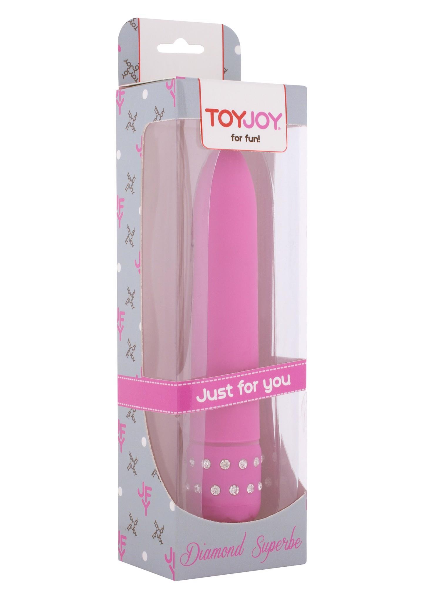 Вибратор Toy Joy Diamond Superbe, 16 см (розовый)
