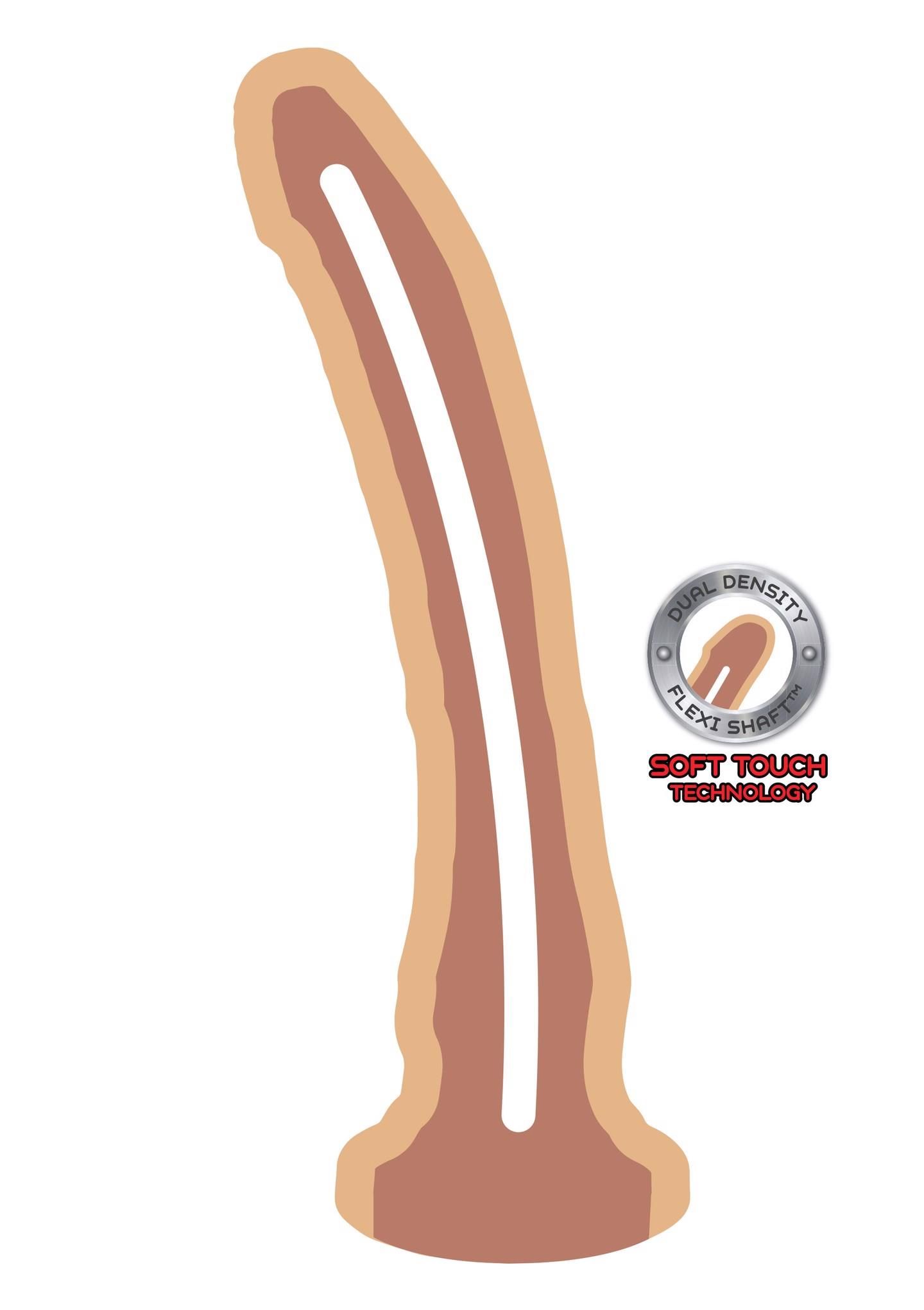 Фаллоимитатор Get Real Dual Density Dong 9, 23 см (телесный)