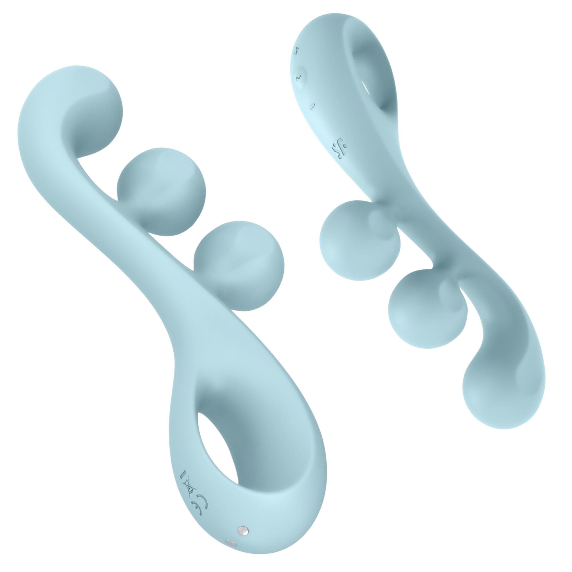 Вібратор для потрійної стимуляції Satisfyer Tri Ball 2, 20,5 см (блакитний)