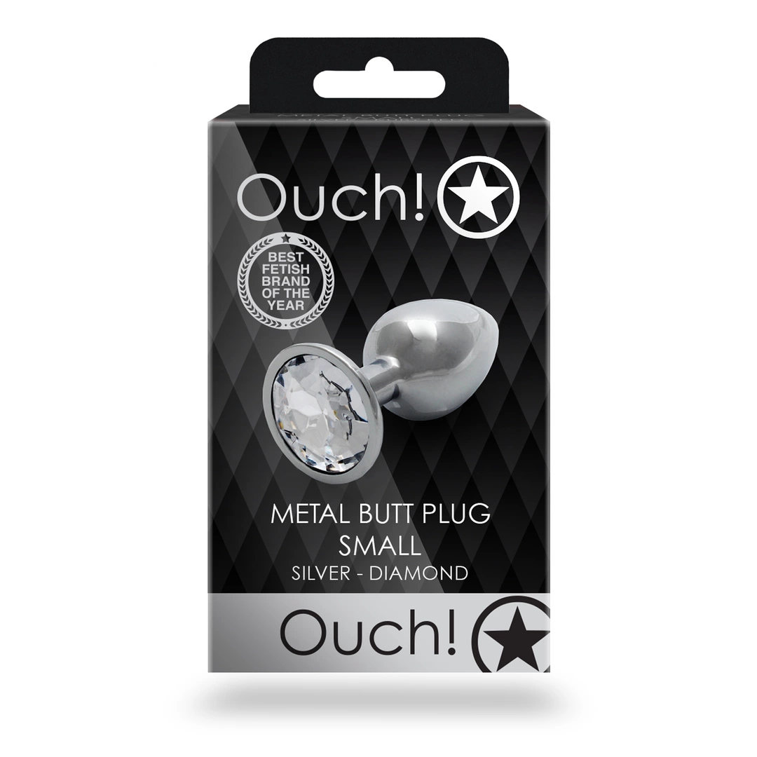 Korek analny Ouch! Round Gem S, 6.2 cm (przezroczysty)