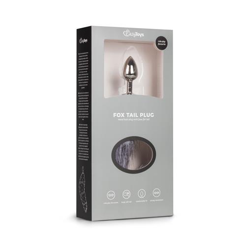 Анальна пробка EasyToys Lisi Ogon, 40 см (сріблястий)