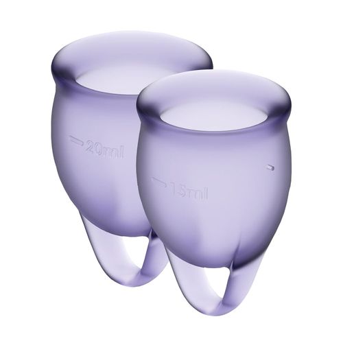 Менструальные чаши Satisfyer Feel Confident Menstrual Cup, 2 шт (фиолетовый)